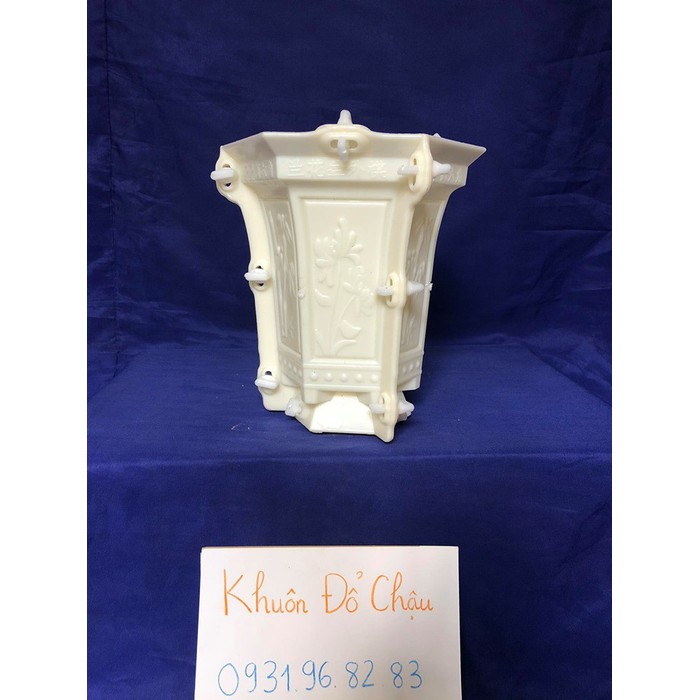 Khuôn chậu abs lục giác ống cao 22cm có lòng trong