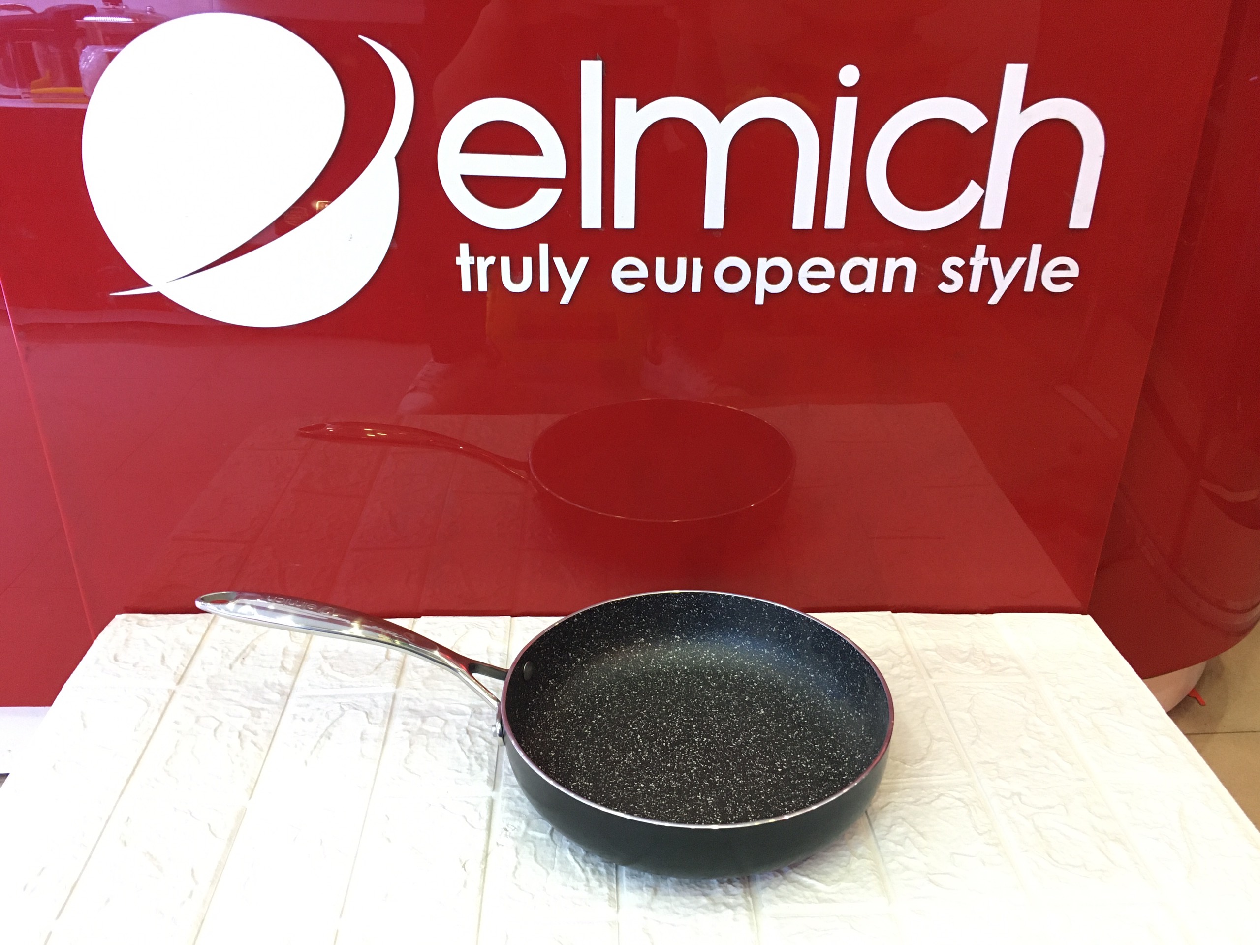 Chảo vân đá tự nhiên chống dính Elmich Opal EL  3805 - 20cm, 3806 - 24cm, 3807 - 26cm, 3808 - 28cm / chảo xào, chảo rán