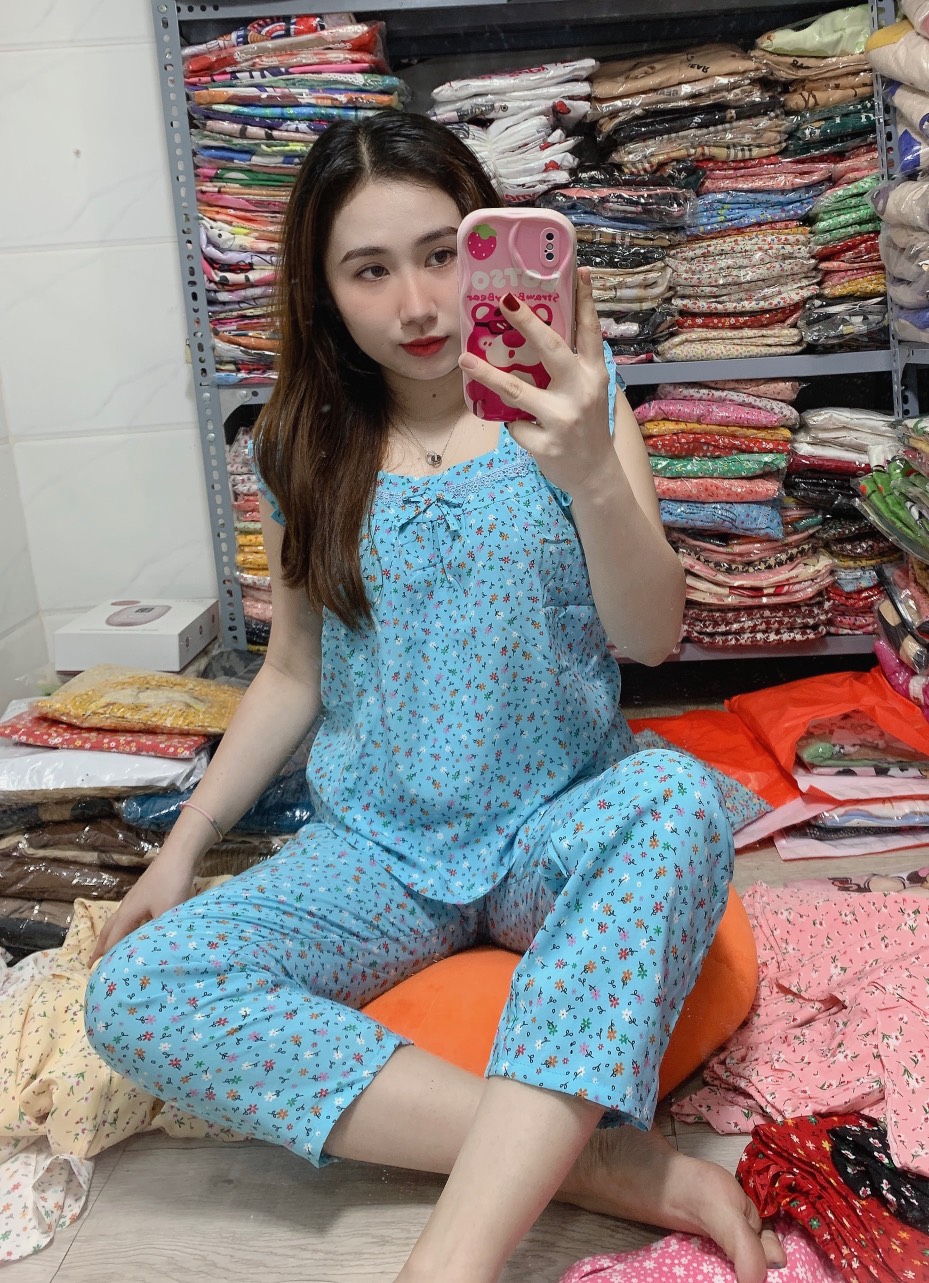 (GIÁ SỐC) Đồ bộ mặc nhà lụa mango có túi dưới 58kg