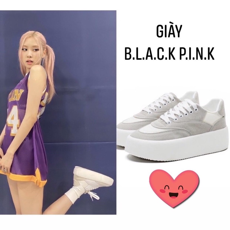 Sẵn / giày thể thao rosé blackpink đế độn siêu tôn dáng