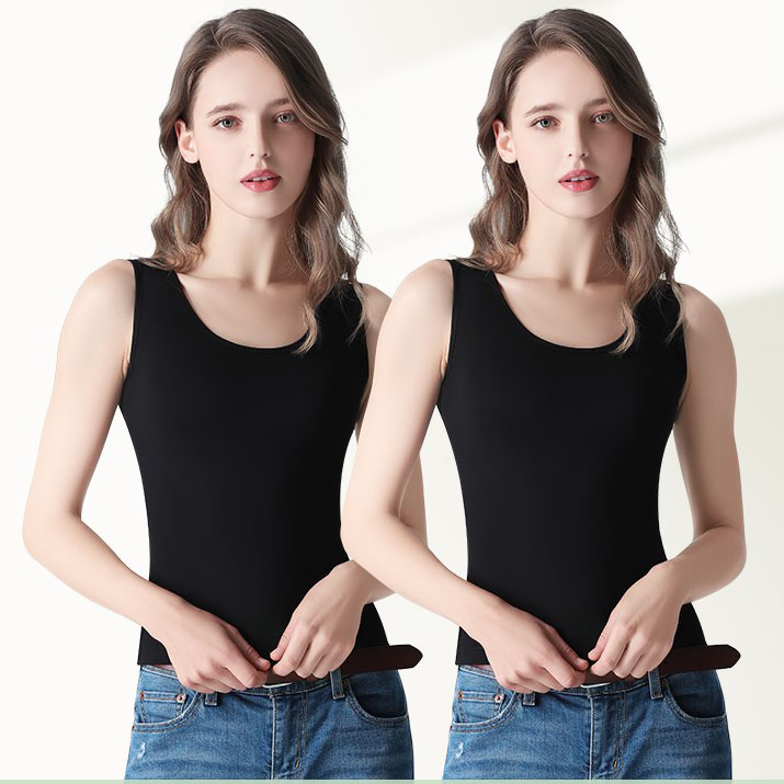 Áo Thun 2 Dây Dáng Ôm Basic Co Giãn Mềm Mịn