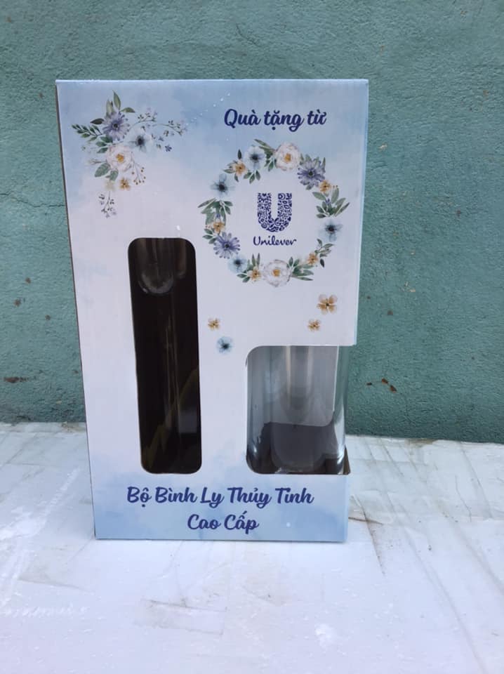 [Ảnh thật] Combo 1 bình thủy tinh 1.8 lít 1 ly thủy tinh 240ml