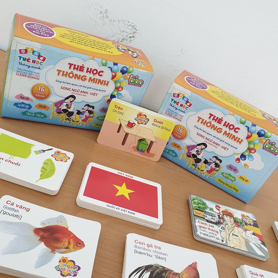 Bộ thẻ học thông minh song ngữ cho bé nhận biết 16 chủ đề với 416 thẻ