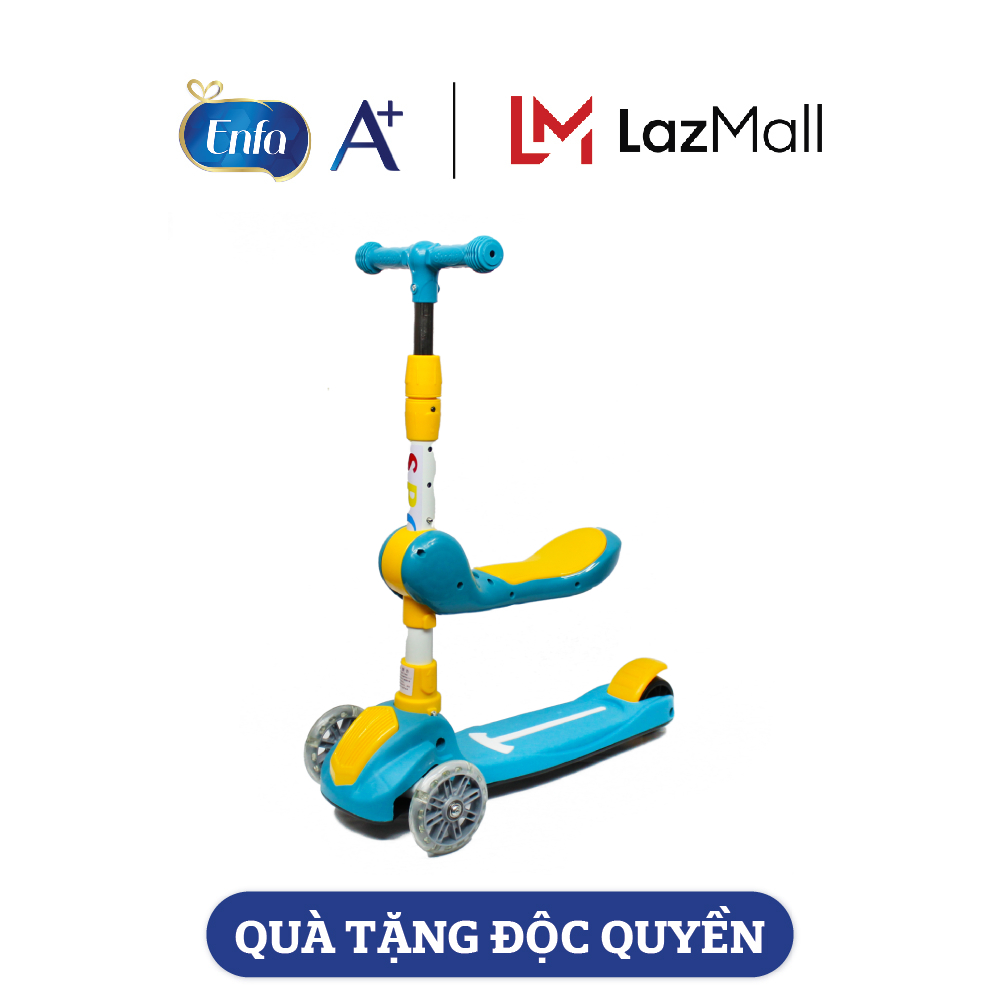 [Quà tặng từ ENFA]  Xe Scooter có đèn - nhạc, chỗ ngồi cho bé