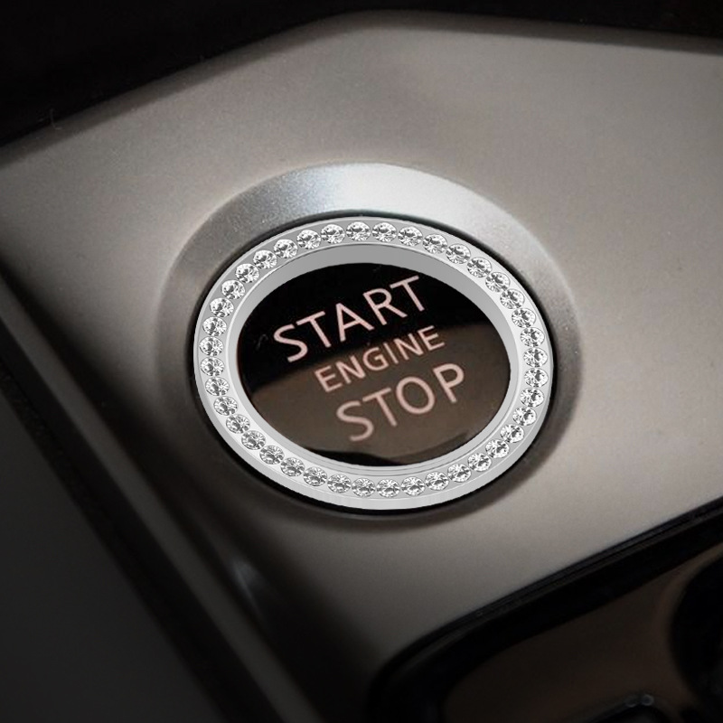 Vòng đá trang trí nút khởi động ô tô xe hơi Start Stop (Đường kính 4cm)