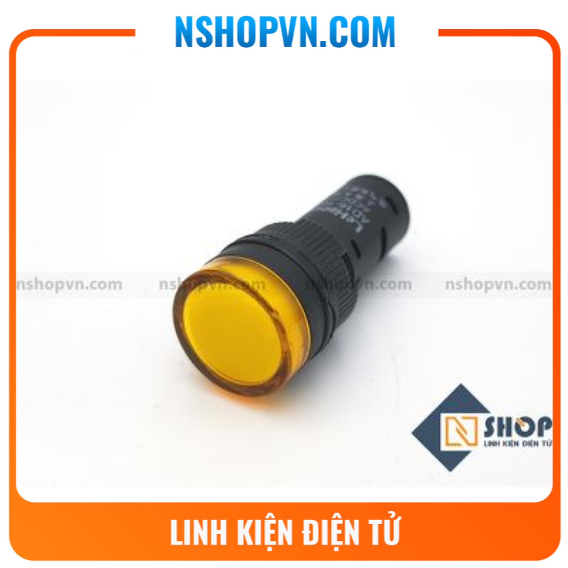 Đèn báo ad16-16c vàng 24v