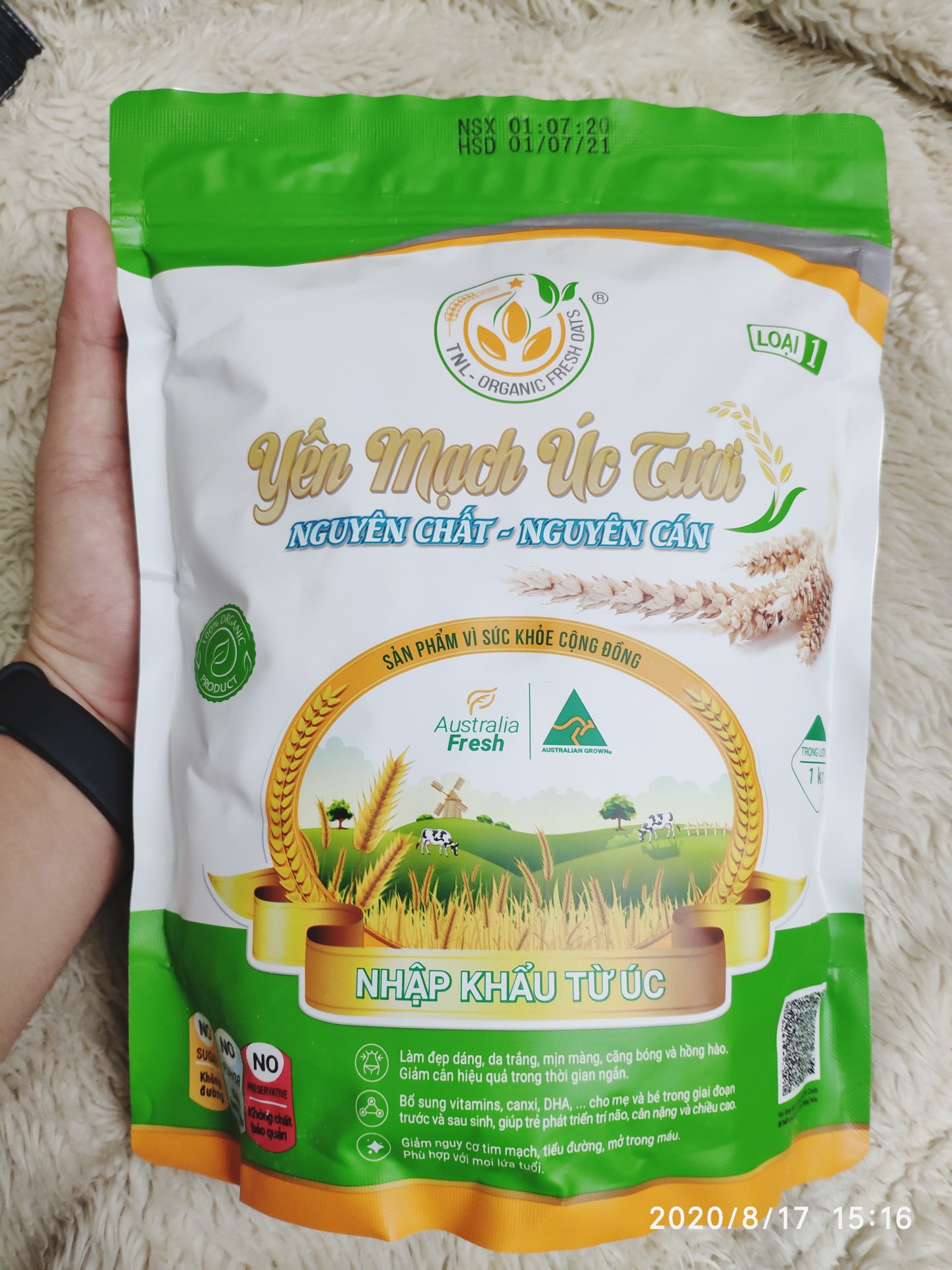 Yến mạch Úc tươi loại 1