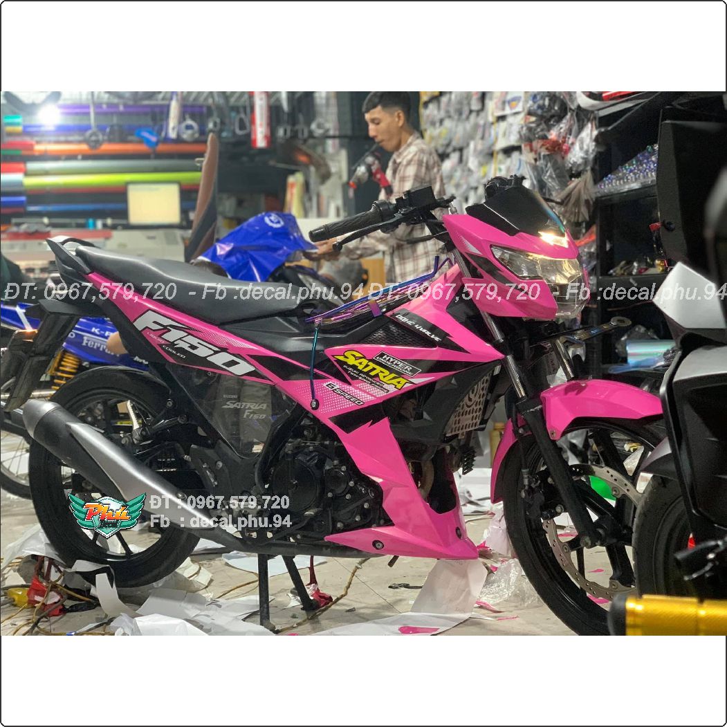 Tem rời Satria hồng đen