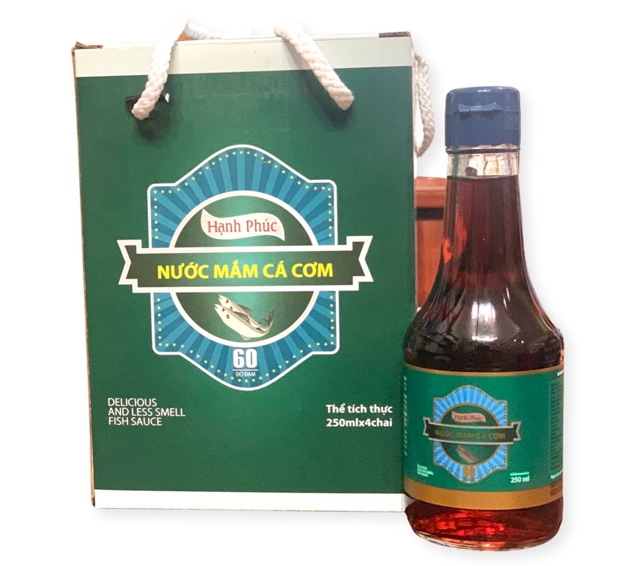 ( GIAO 2 GIỜ) THÙNG NƯỚC MẮM 60 ĐỘ ĐẠM HẠNH PHÚC CHAI 250ML( 04 CHAI/ THÙNG)