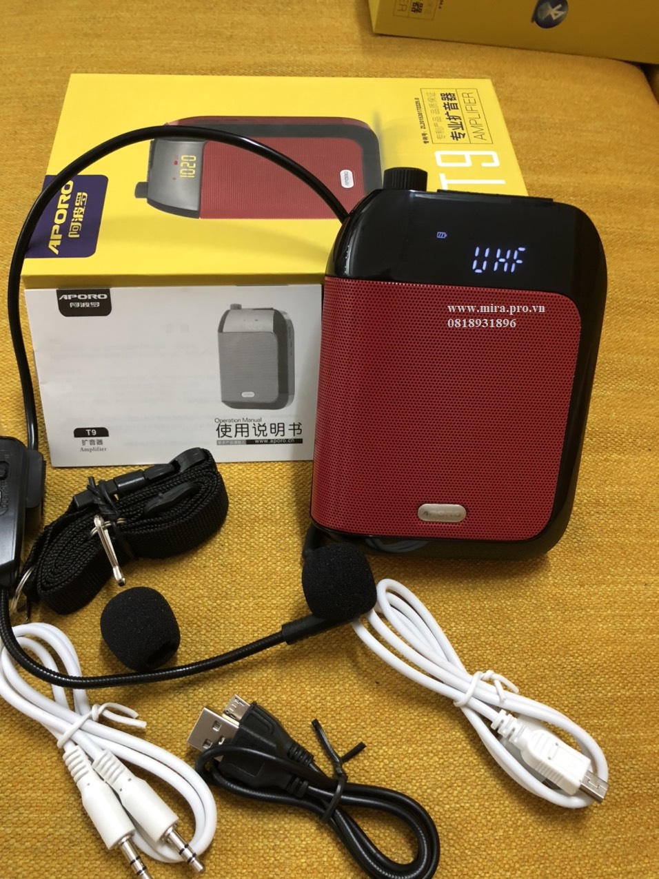 TRỢ GIẢNG KHÔNG DÂY APORO T9 UHF