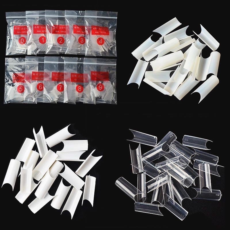 Móng tip tre,móng tip ống tre đủ size,gói 500 móng