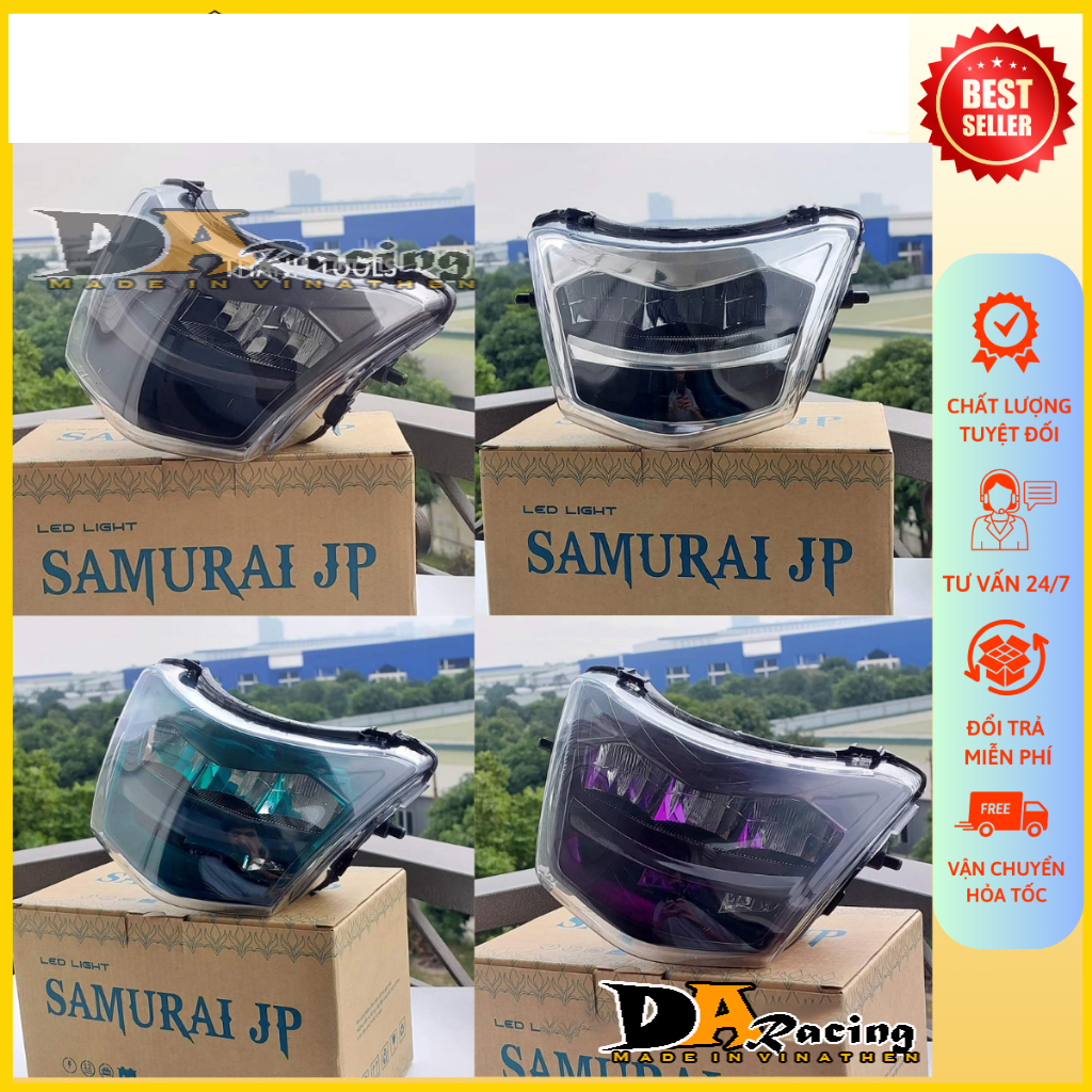 Đèn pha wave 2 tầng suruma, samurai jp chính hãng các dòng xe wave 50cc,100cc,110cc...