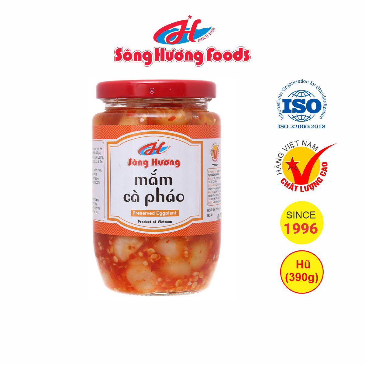 Mắm Cà Pháo Sông Hương Foods Hũ 390g - Ăn kèm cơm , bún , phở , mì tôm