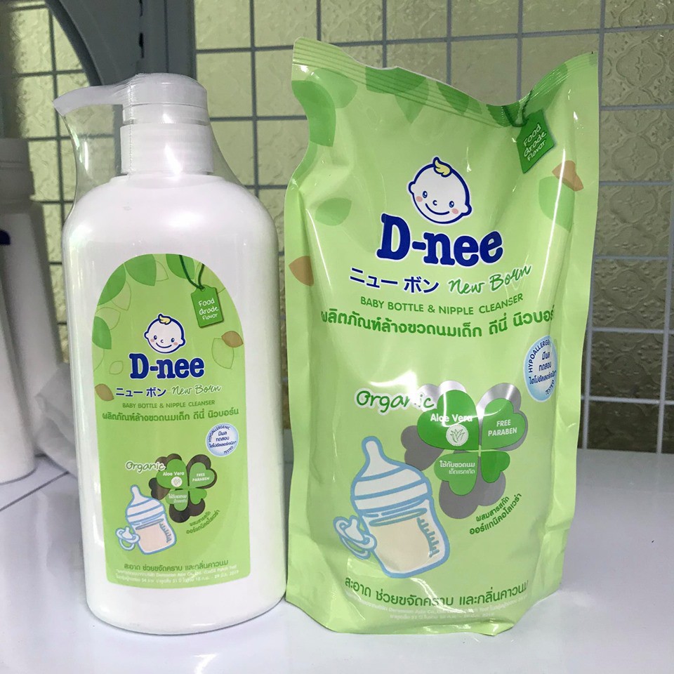 [HCM][Mẫu mới] Nước rửa bình sữa Dnee Organic túi 600ml