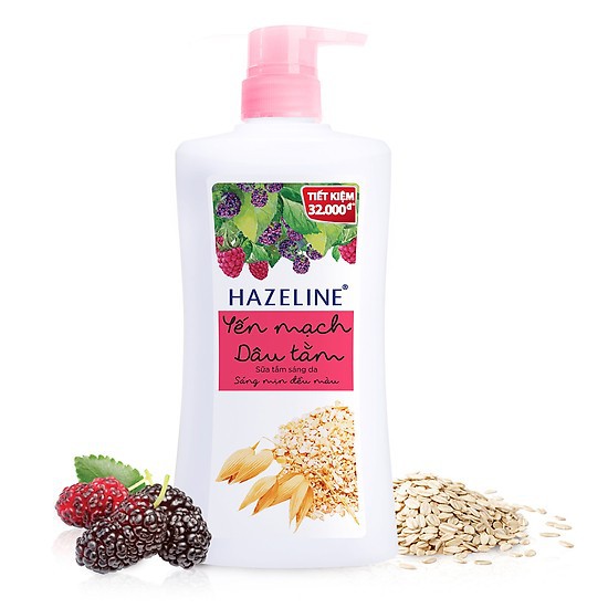 [HCM]Sữa Tắm Dưỡng Sáng Da Hazeline Yến Mạch & Dâu Tằm (670g)