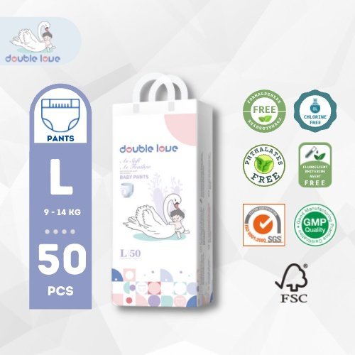 Bỉm quần Double Love size L (9-14kg) 50 miếng