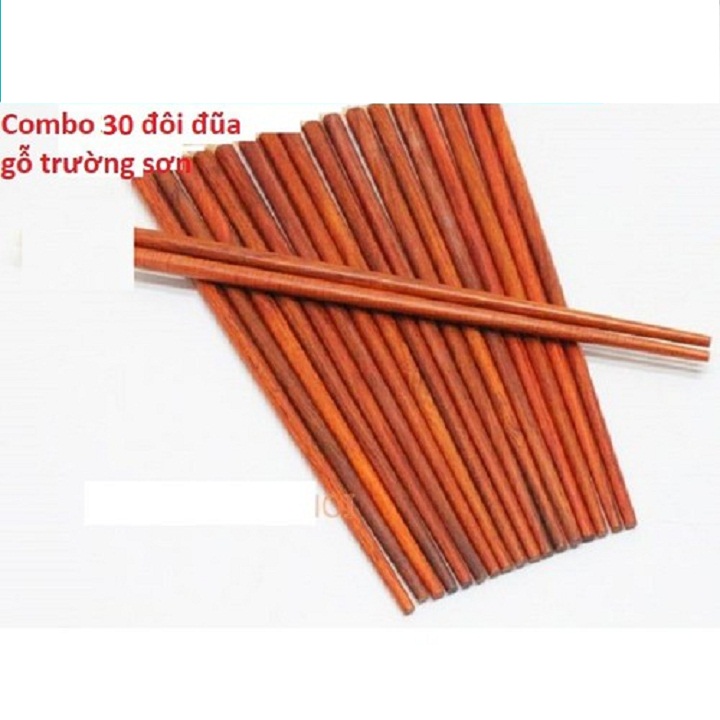 Set 30 đôi đũa gỗ trường sơn cao cấp