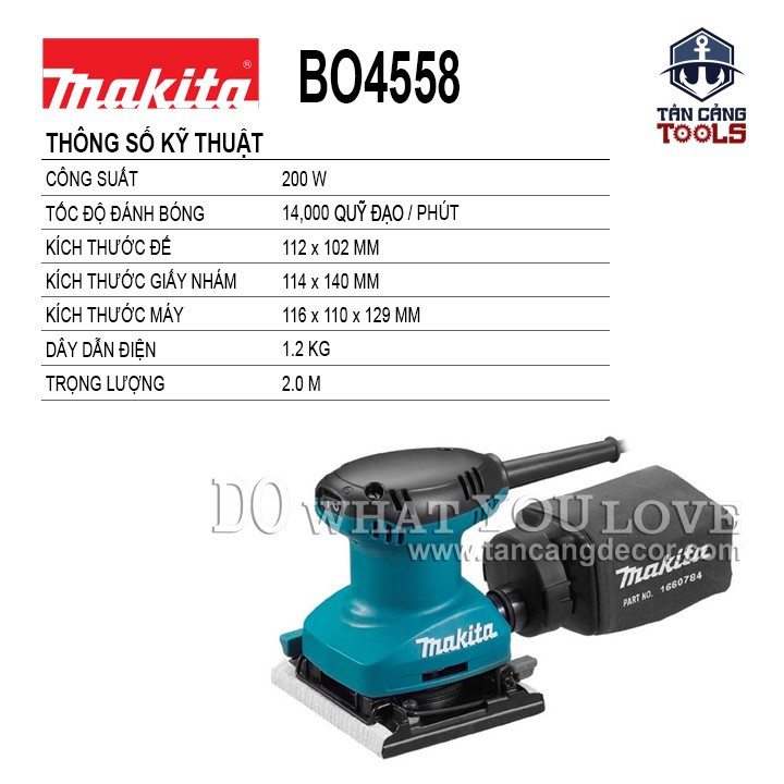 Máy Chà Nhám Vuông Makita BO4558 200W