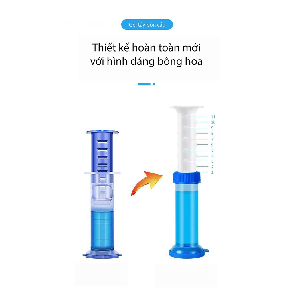 Gel tẩy bồn cầu hình bông hoa 7 mùi hương tự nhiên dùng siêu lâu, siêu bám dính/ Gel khử mùi tạo thơm, diệt khuẩn vệ sinh nhà tắm tiện dụng
