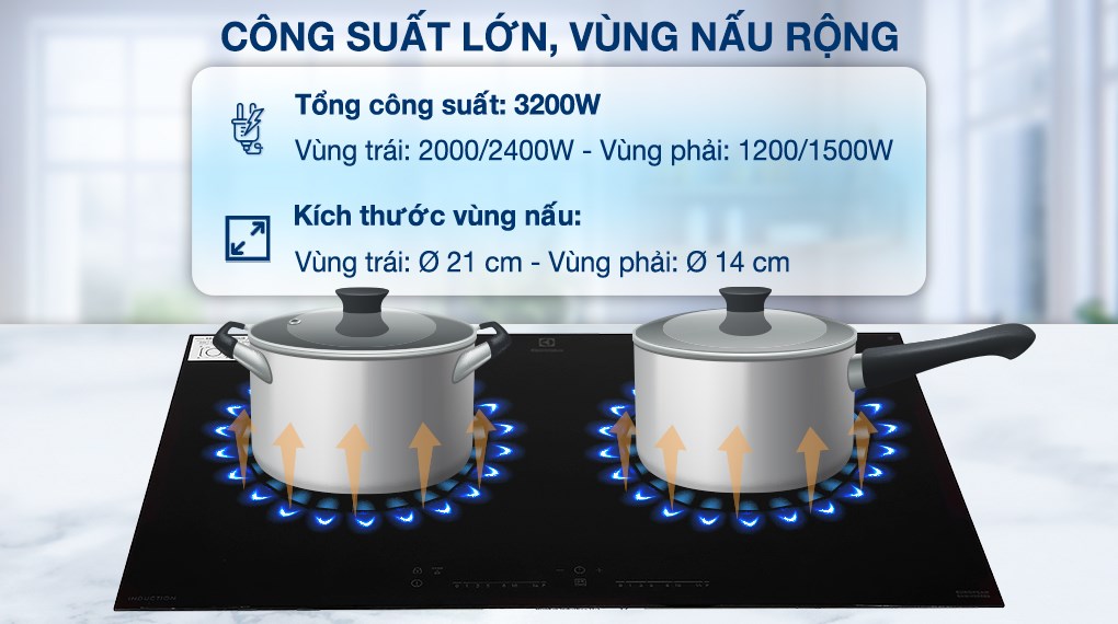 [TRẢ GÓP 0%] Bếp từ đôi lắp âm Electrolux EHI7260BB (Giá áp dụng giao tại HN, HCM& các tỉnh liên hệ shop)