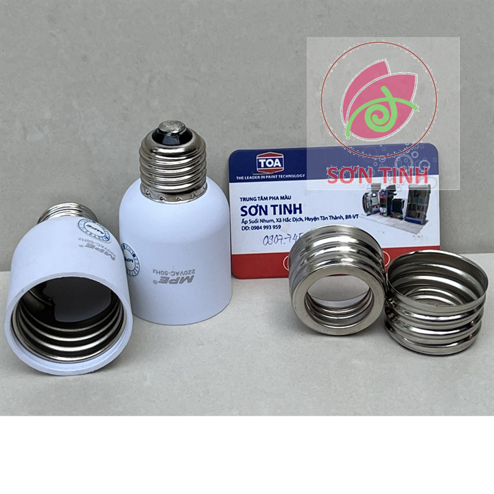 ĐUÔI ĐÈN MPE CHUYỂN ĐỔI TỪ E27 SANG E40. ĐUI ĐÈN TỪ E27 SANG E40
