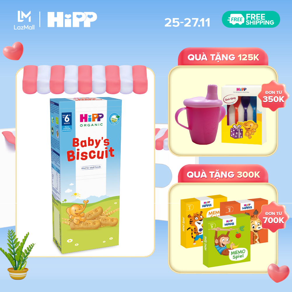 Bánh quy ăn dặm hữu cơ HiPP Organic Baby s Biscuit 150g 3551