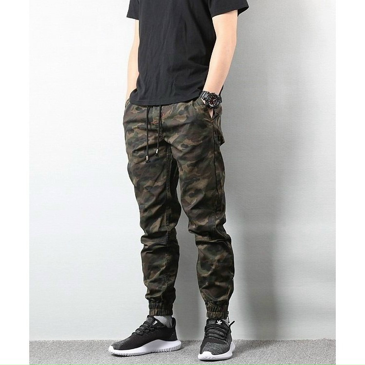 Quần jogger kiểu lính thiết kế rằn ri bo chun chổ chân phong cách cực bụi cá tính