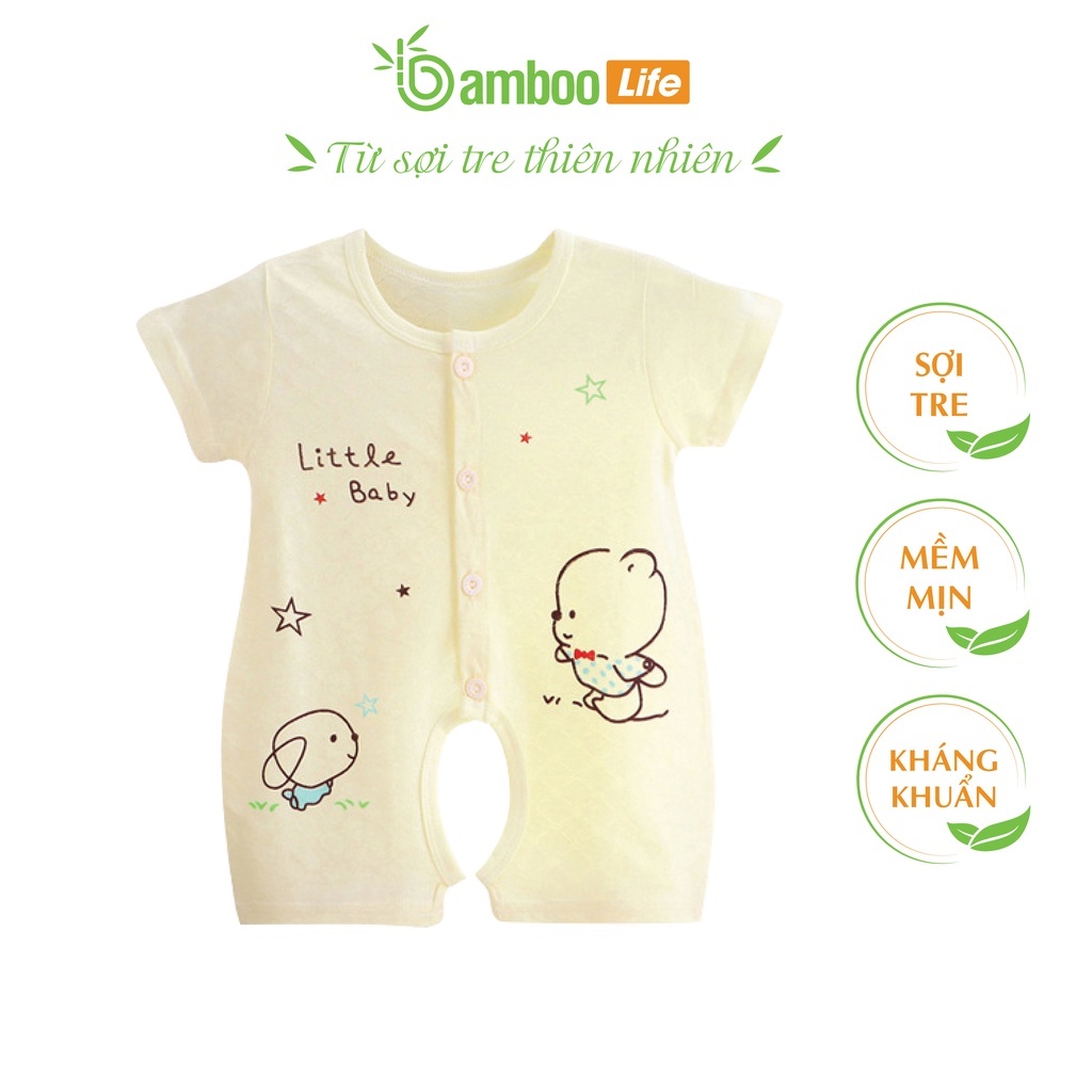 Bộ body suit cho bé trai và bé gái sợi tre Bamboo Life BL109 bộ áo liền