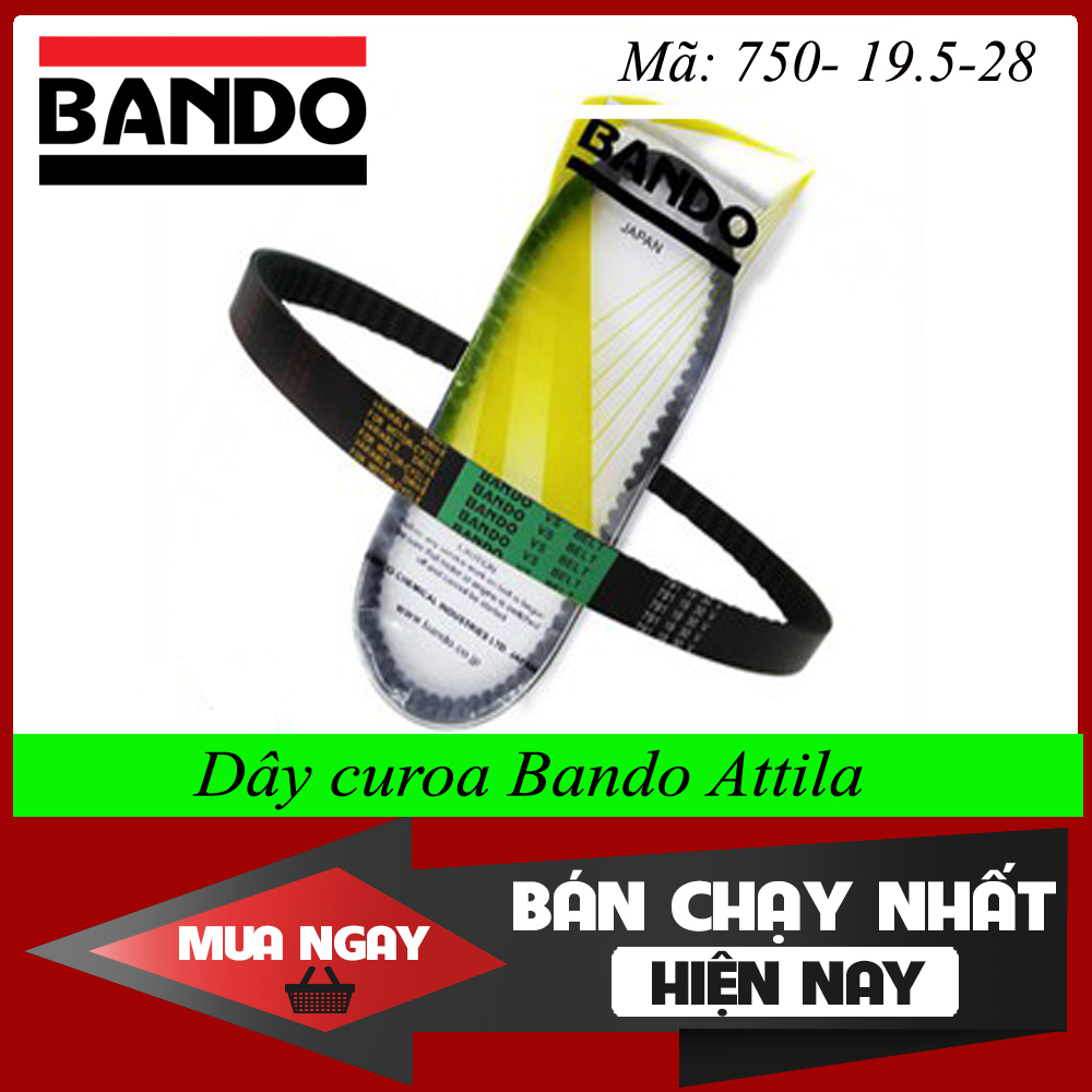 Dây curoa Bando xe máy Attila (Mã số 750- 19.5-28).