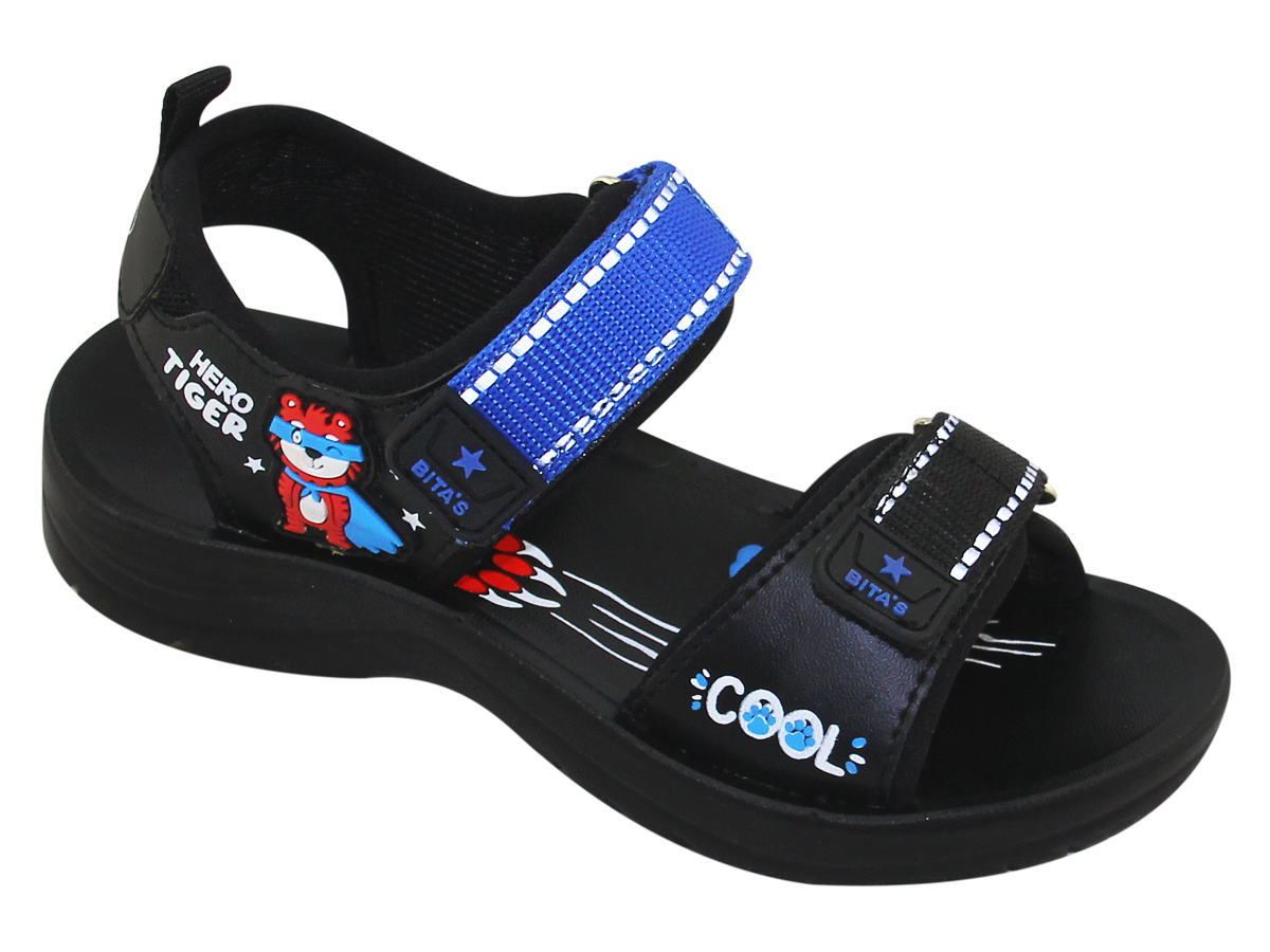 Sandal đế bằng bé trai bita's sen.66 họa tiết chú hổ