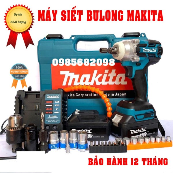 Máy Siết Bulong MAKITA 118V-2 pin 10cell- tặng 6 đầu khẩu
