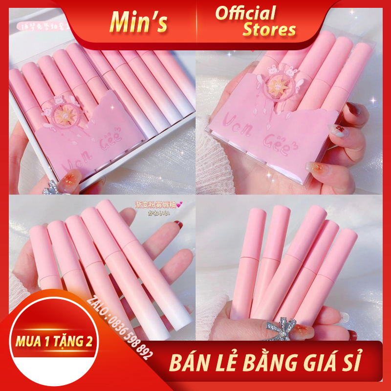 Set Son Kem VonGee Thỏ Hồng siêu cute