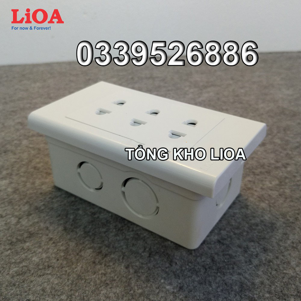 Combo ổ cắm điện ba 2 chấu 16A LiOA (3520W) - Âm tường