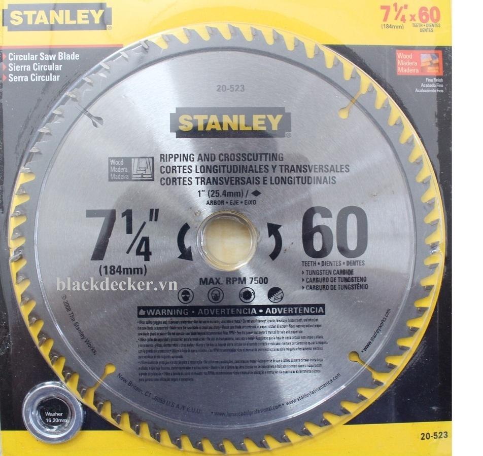LƯỠI CƯA GỖ STANLEY 184MM  X 60T 20-523