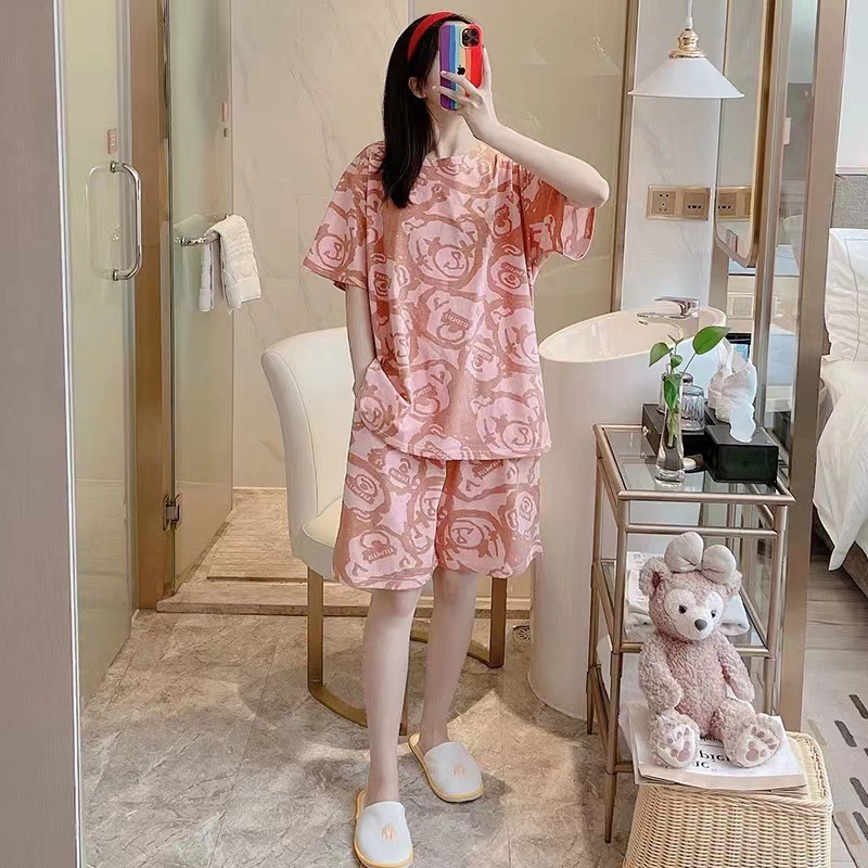 Bộ đồ pijama mặc nhà đùi thun sữa mềm chất mát dễ thương form 40-60kg