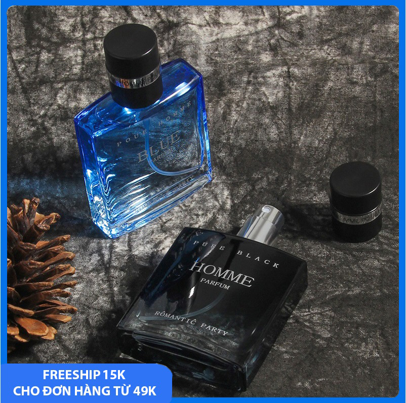 JULY20 - Nước hoa nam cao cấp thơm lâu mini Pure Homme Blue hương thơm nước hoa biển thơm nhất, lưu hương lâu, bỏ túi, mùi nhẹ thơm ngọt, sang trọng, full hộp, black, blue, nước hoa nam chính hãng quyến rũ dịu nhẹ 30ml JU-MPN022