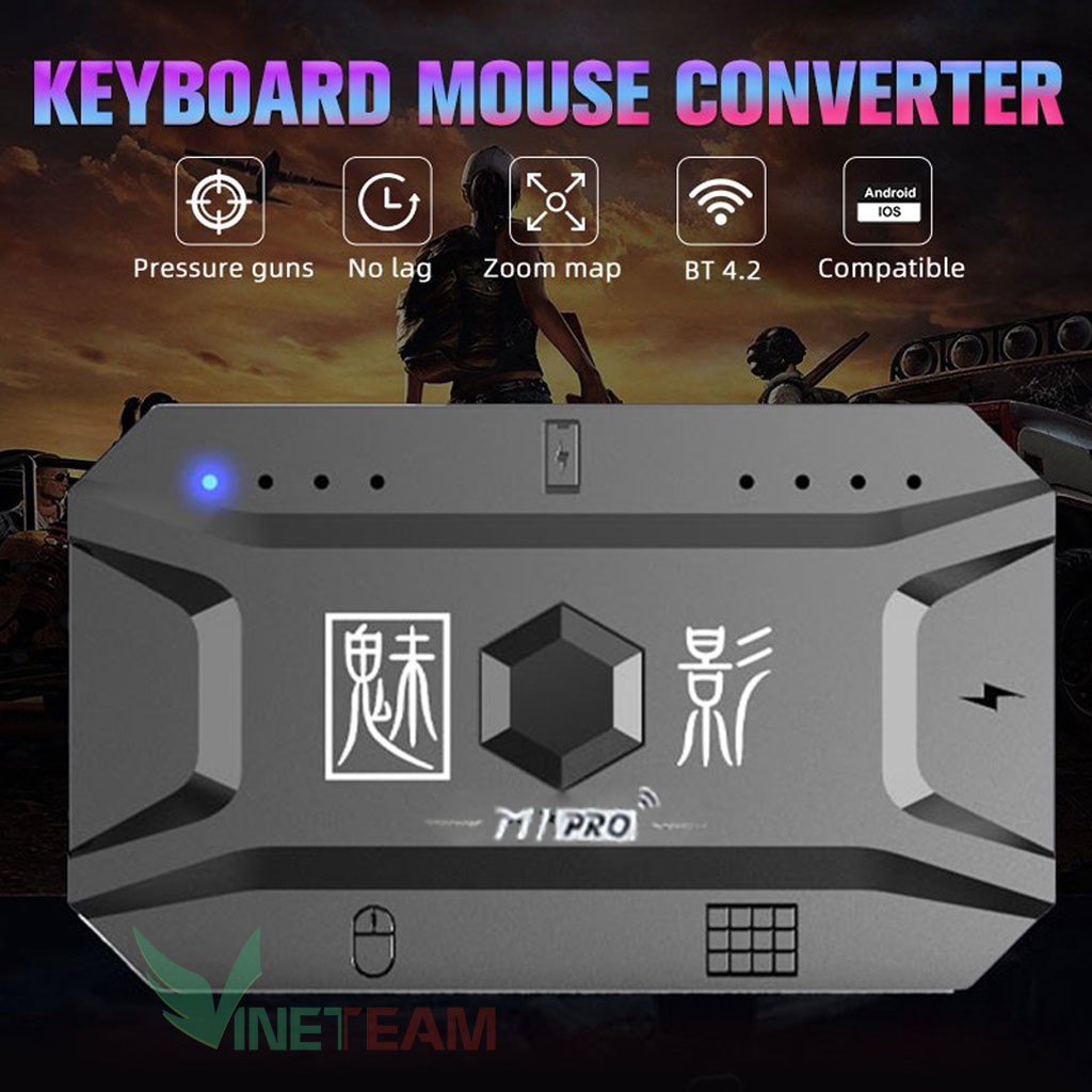 Bộ chuyển đổi M1 pro m1pro M2 / M3/ M4, bộ chuyển đổi chơi gaming chuột bàn phím dùng cho điện thoại Android/IOS để game Pubg Mobile