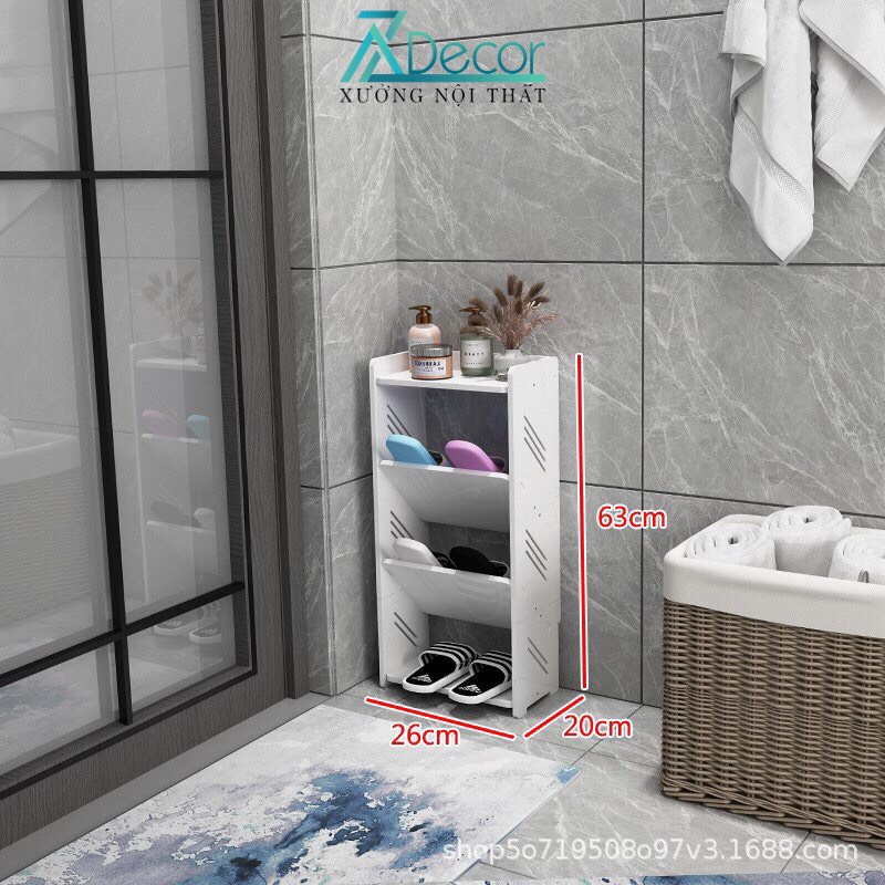 Kệ giày dép đa năng dễ tháo lắp 3 tầng Hot nhất năm 2023 chất liệu gỗ nhựa Pima cao cấp chống thấm nước, chống cháy