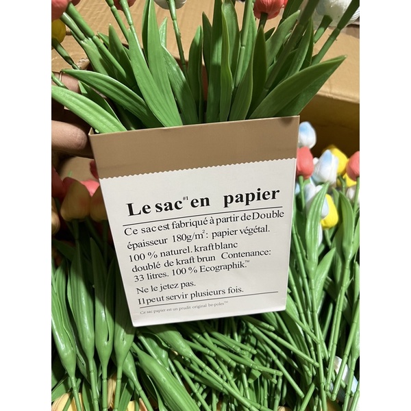 Hoa tulip giả trang trí decor bàn thanhcosmetics