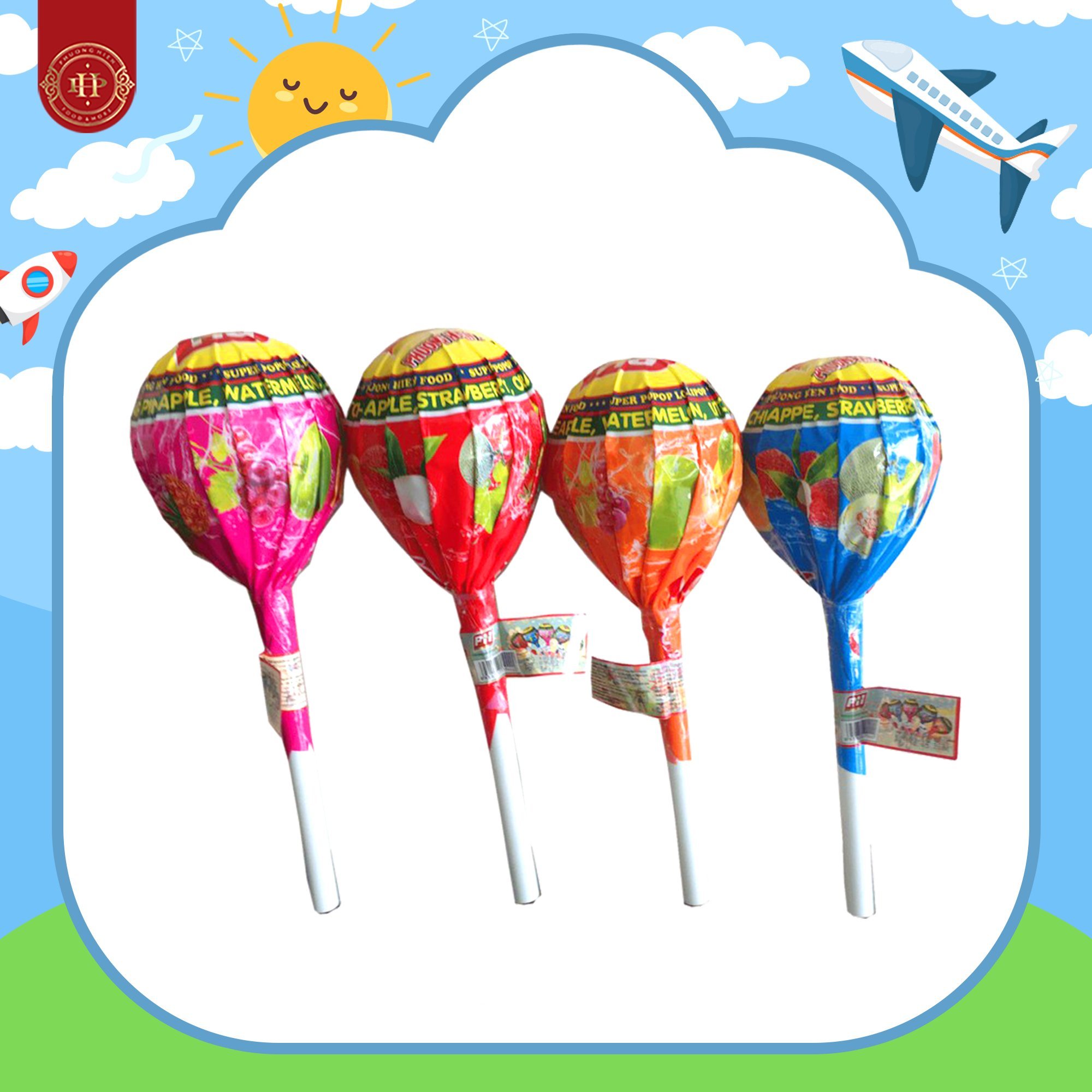 [ kẹo đồ chơi trẻ em ] Kẹo trái cây popop - khổng lồ đại 100g