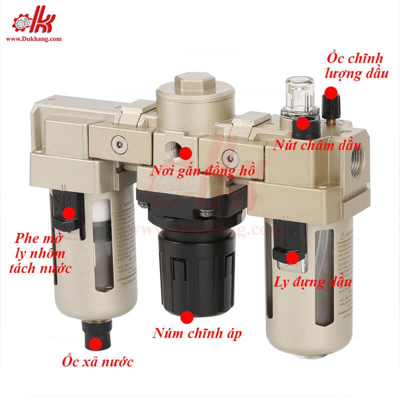 Bộ 3 lọc khí nén AL+AR+AF=AC