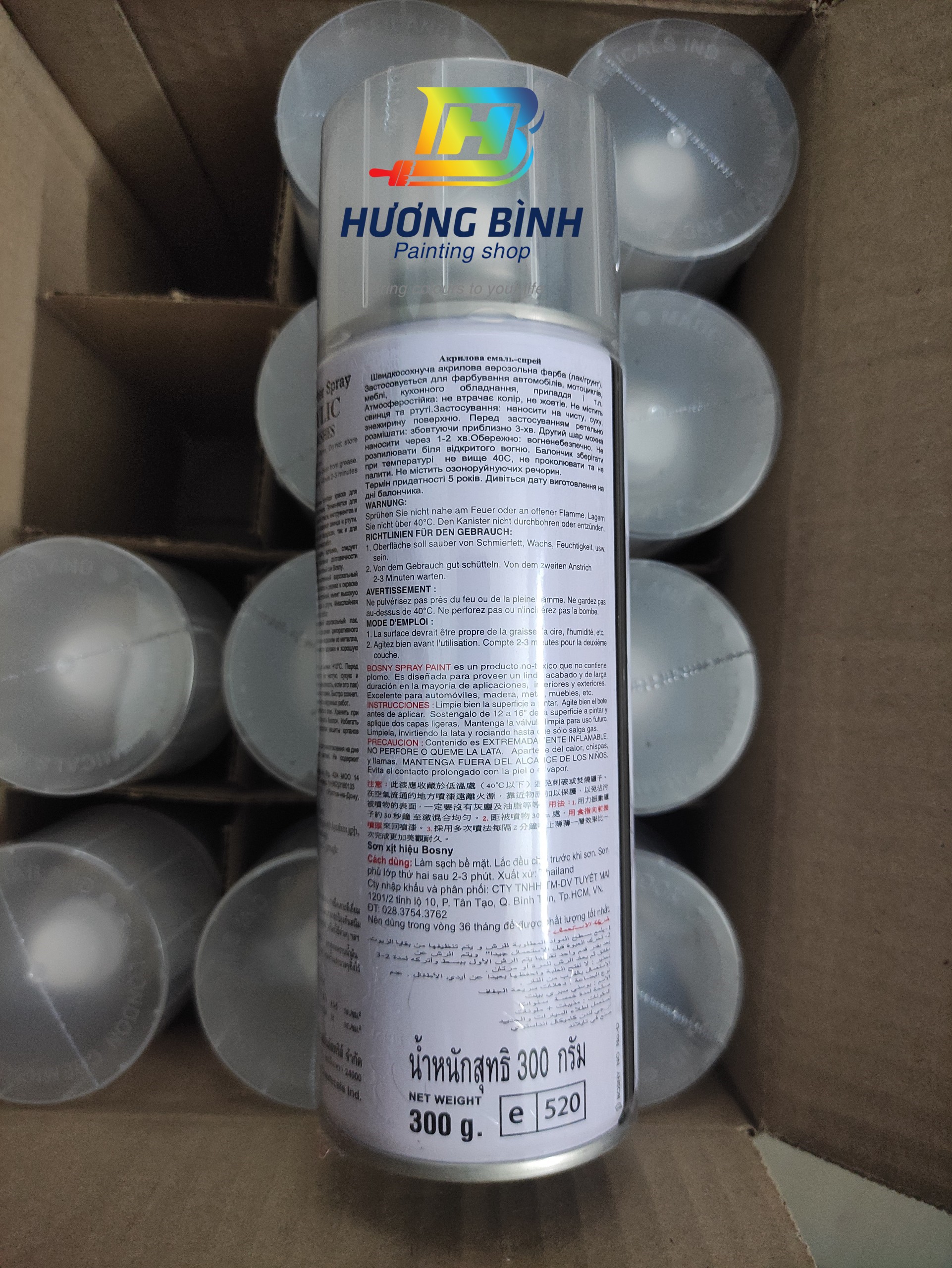 Sơn xịt Bosny Phủ Mờ (không màu) (400ml)