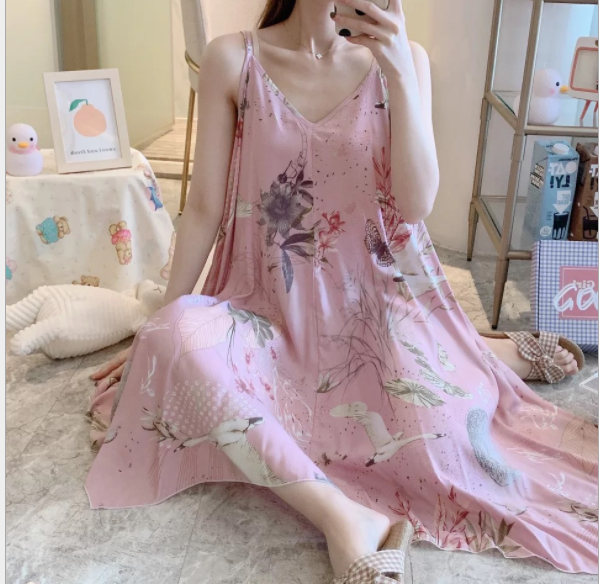 Váy 2 Dây Lanh Mặc Nhà VN61
