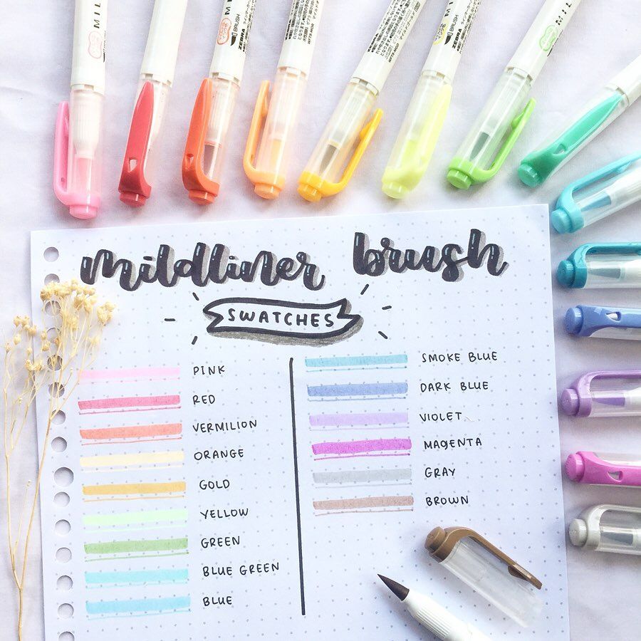 BÁN LẺ - BÚT ZEBRA MILDLINER BRUSH (10 MÀU MỚI)