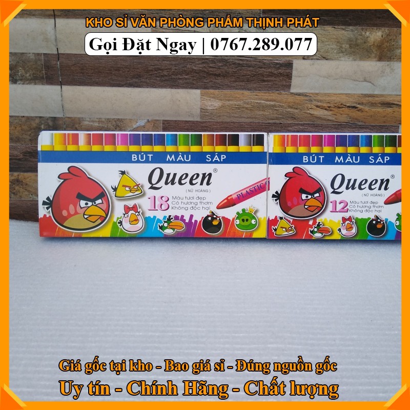 Bút màu sáp Queen 12 màu, 18 màu