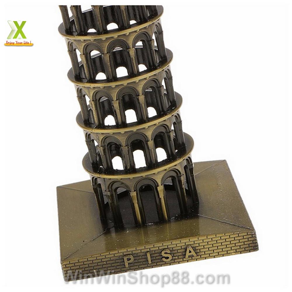 Mô hình tháp nghiêng Pisa cao 18 cm (Màu vàng rêu)