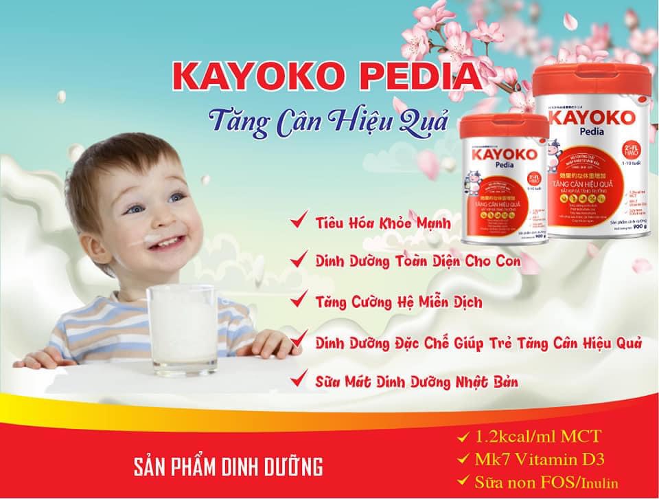 (Date mới) Sữa Kayoko Pedia công nghệ Nhật 900g