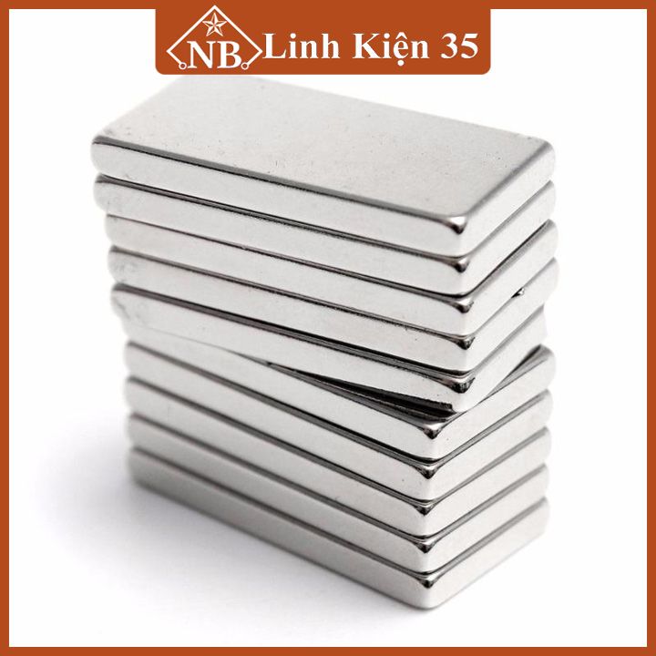 Bộ 2 viên nam châm đất hiếm 20x10x2mm (từ tính hút cực mạnh)