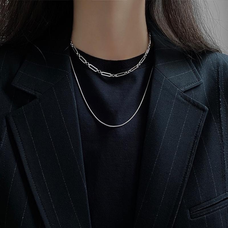 [KHÔNG ĐEN GỈ] Vòng cổ Titan Unisex 2 dây cá tính Mely CT11