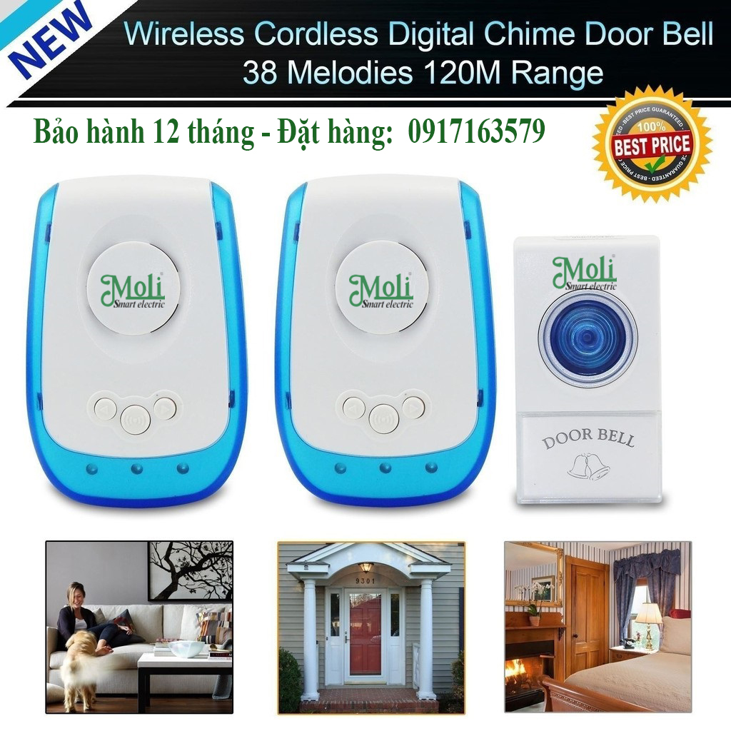 [HCM]CHUÔNG CỬA KHÔNG DÂY CAO CẤP MOLI
